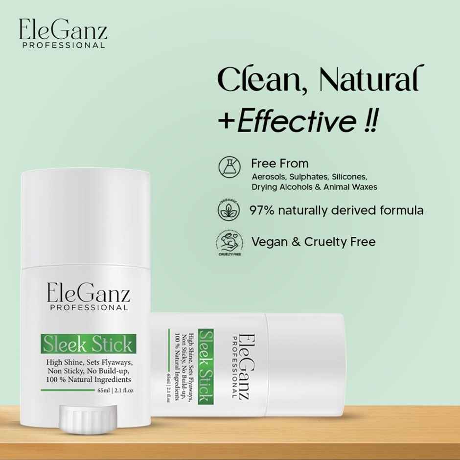 EleGanz Professional Sleek Stick | Hair Wax Stick | High Shine | Sets Flyaways | Non Sticky