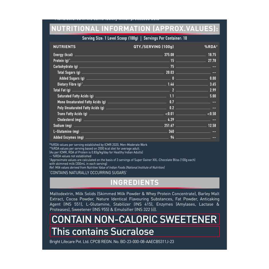 MuscleBlaze Super Gainer XXL High Calorie Gainer For Muscle Mass