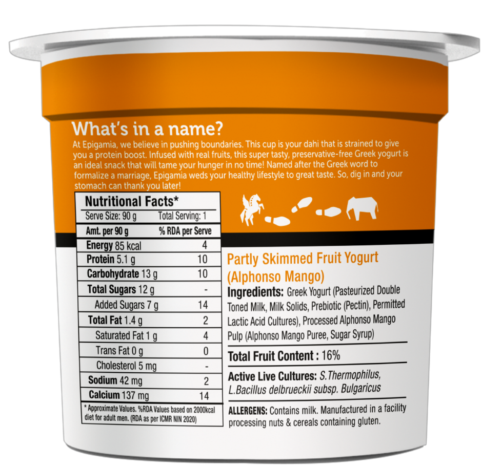 Epigamia Greek Yogurt- Alphonso Mango Combo