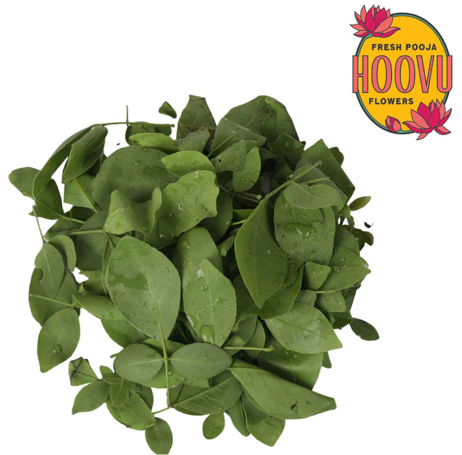 Bel Patra (50g) & Dhatura For Pooja (1pc) & Coconut (1pc) & Wood Apple (2pc) & Banana (4pc) & Rose Flower Mix (100g) Combo