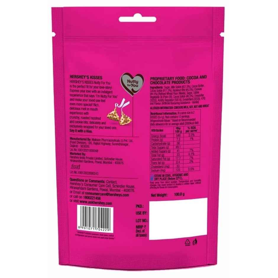 Hershey's Kisses Hazelnut 'N' Cookies | Chocolate Share Bag