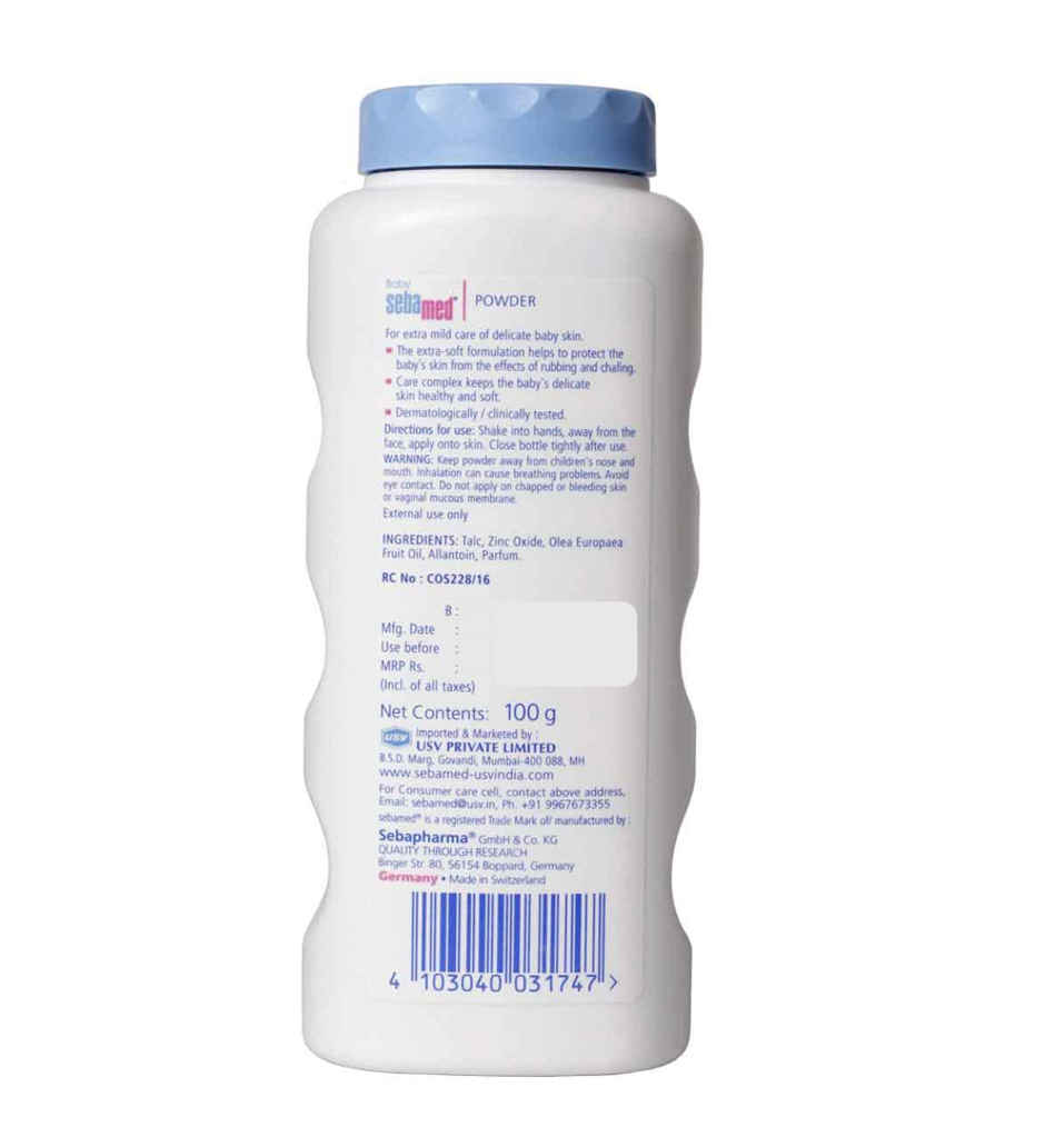 Baby Sebamed Powder | Olive Oil, Allantoin | Keeps newborn's skin fresh | Absorbs Sweat