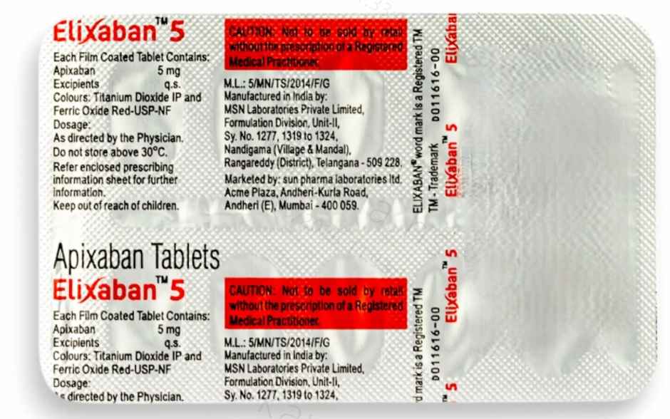 Elixaban 5 Tablet