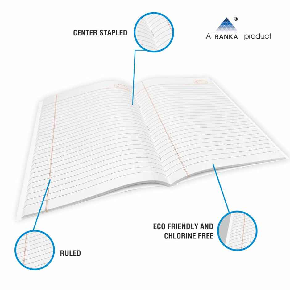 A4 Single Line Notebooks-Pack of 2-120 Pages (Assorted Prints)