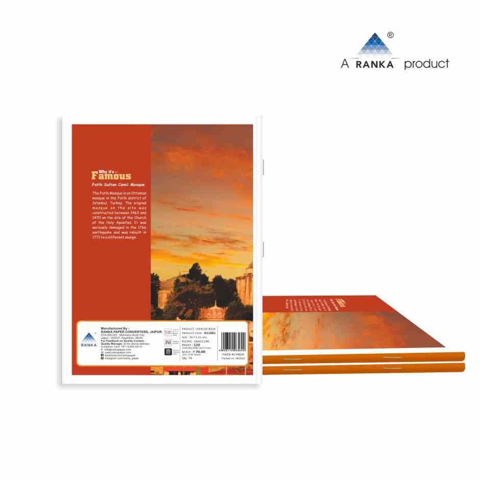 A4 Single Line Notebooks | Pack of 2 | 120 Pages | Assorted Prints