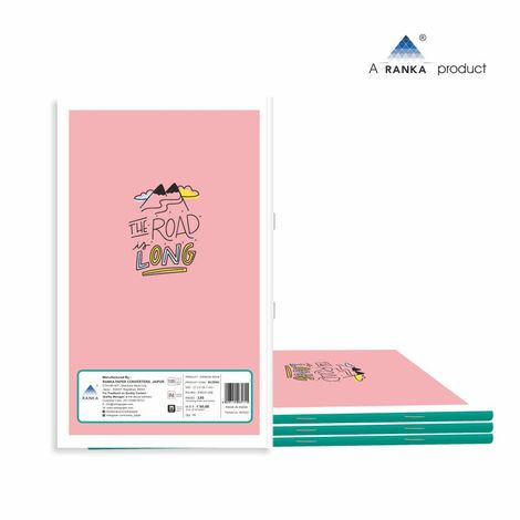 Single Line Longbook-120 Pages- Pack of 3 (Assorted Prints)
