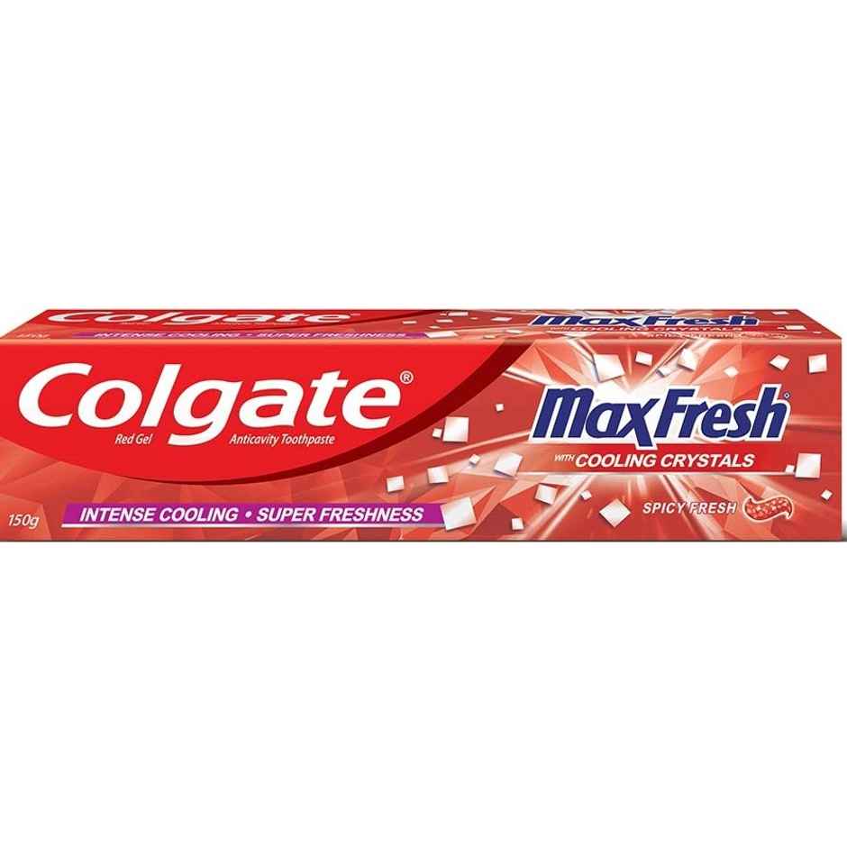 Colgate MaxFresh Toothpaste, Red Gel Paste with Menthol for Super Fresh Breath (Spicy Fresh) Combo 