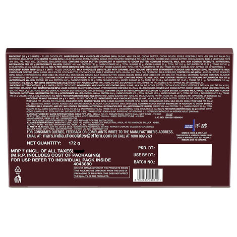 Snickers Gift Pack | 8 Bars | Peanut , Butterscotch, Berry Whip & Peanut Brownie