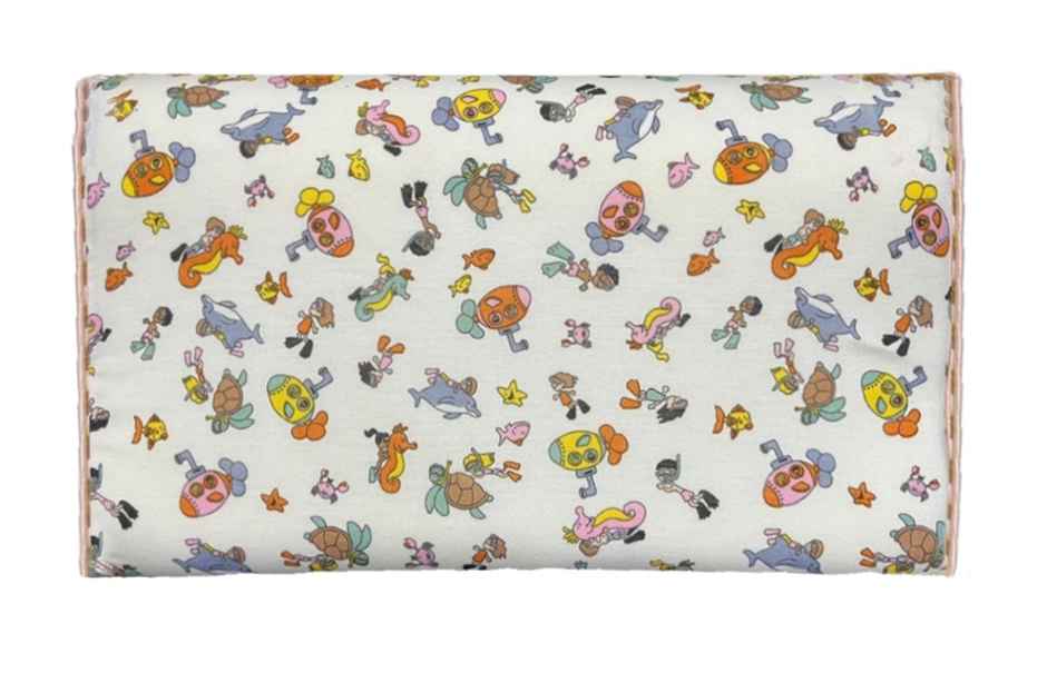 BAY6 Memory Foam Pillow For Kids - Printed Rectangle, Fun Design | 50 X 30 cm