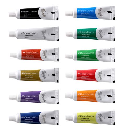 Faber-Castell Water Colour (For Students) 12 Asst Shades In 5Ml Tube