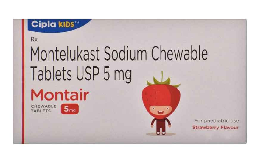 Montair 5mg Strawberry Flavour Chewable Tablet