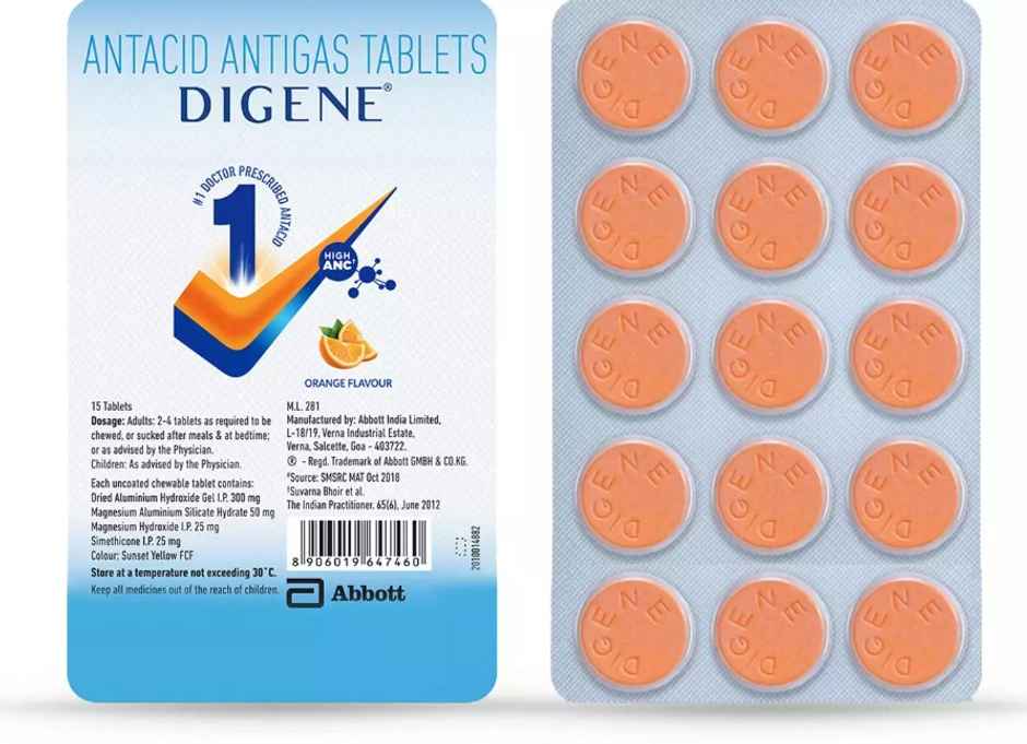 Digene Orange Flavour Tablet Combo