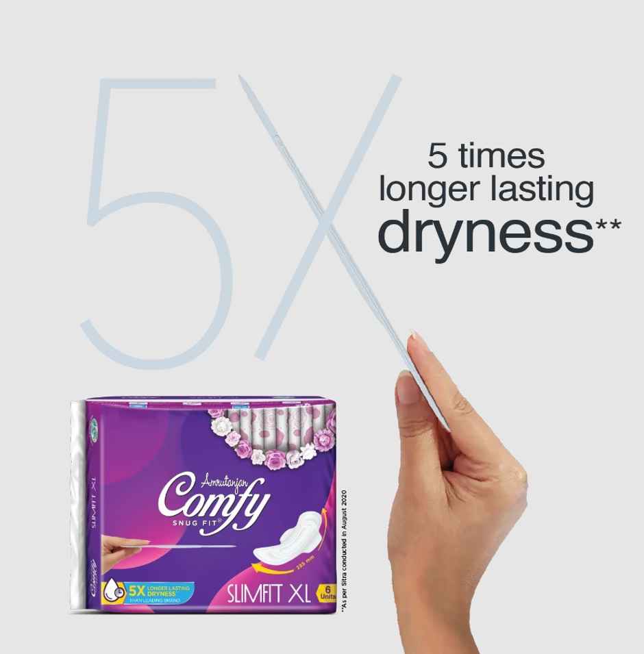 Comfy Snug Fit Sanitary Pads | XL | 6 pcs