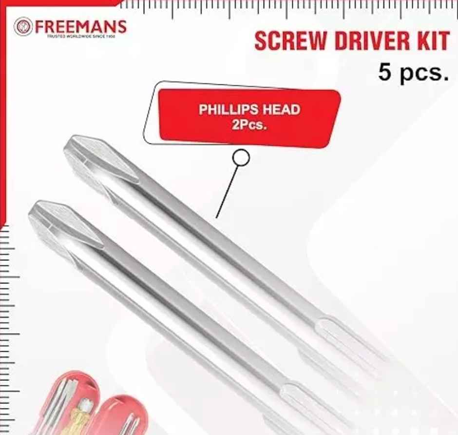 FREEMANS Screw Driver Kit | 5 in 1 | Neon Bulb