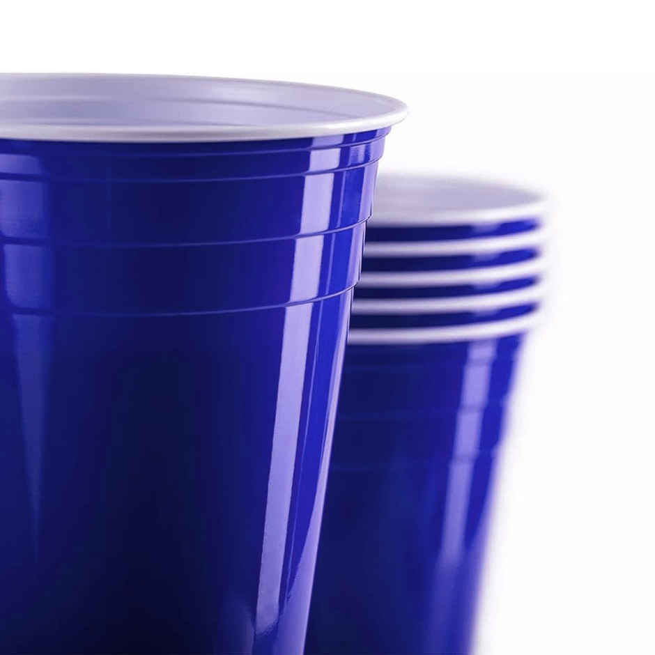 Beer Pong Party Drinking Glasses | Pack of 10 | Blue | Ezee