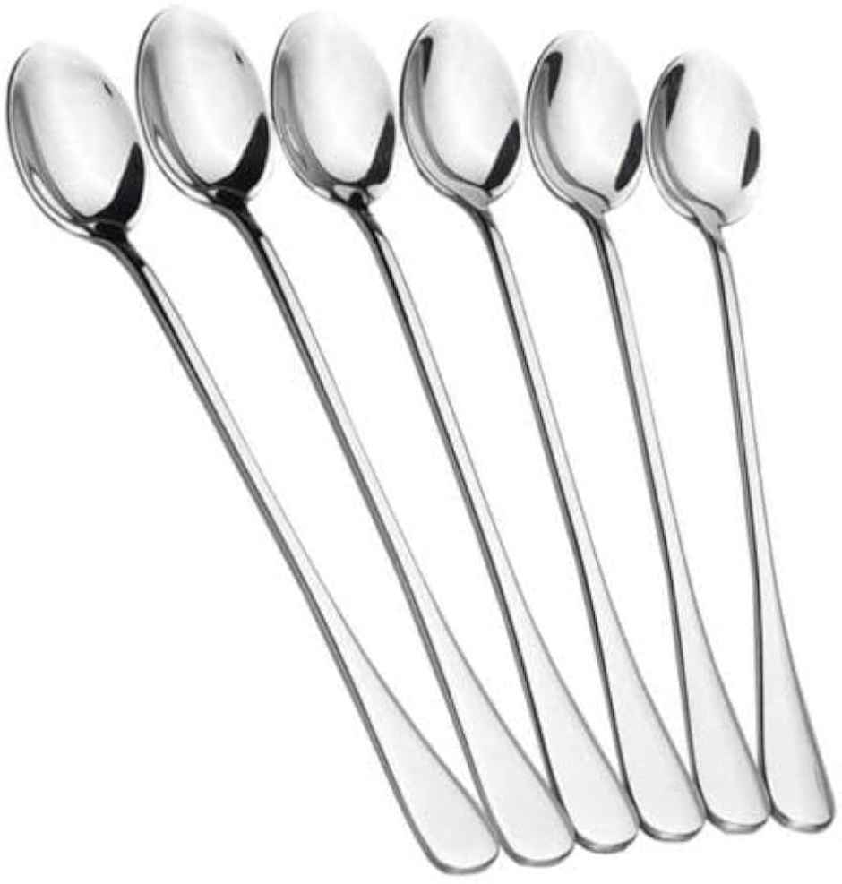 KVG Stainless Steel Long Handle Spoon Set | Soda, Milkshake, Cocktail Spoon