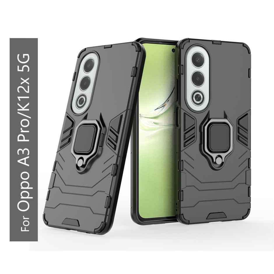 Kwine Case Oppo A3 Pro / K12x 5G Back Cover - Ring Holder Stand Case