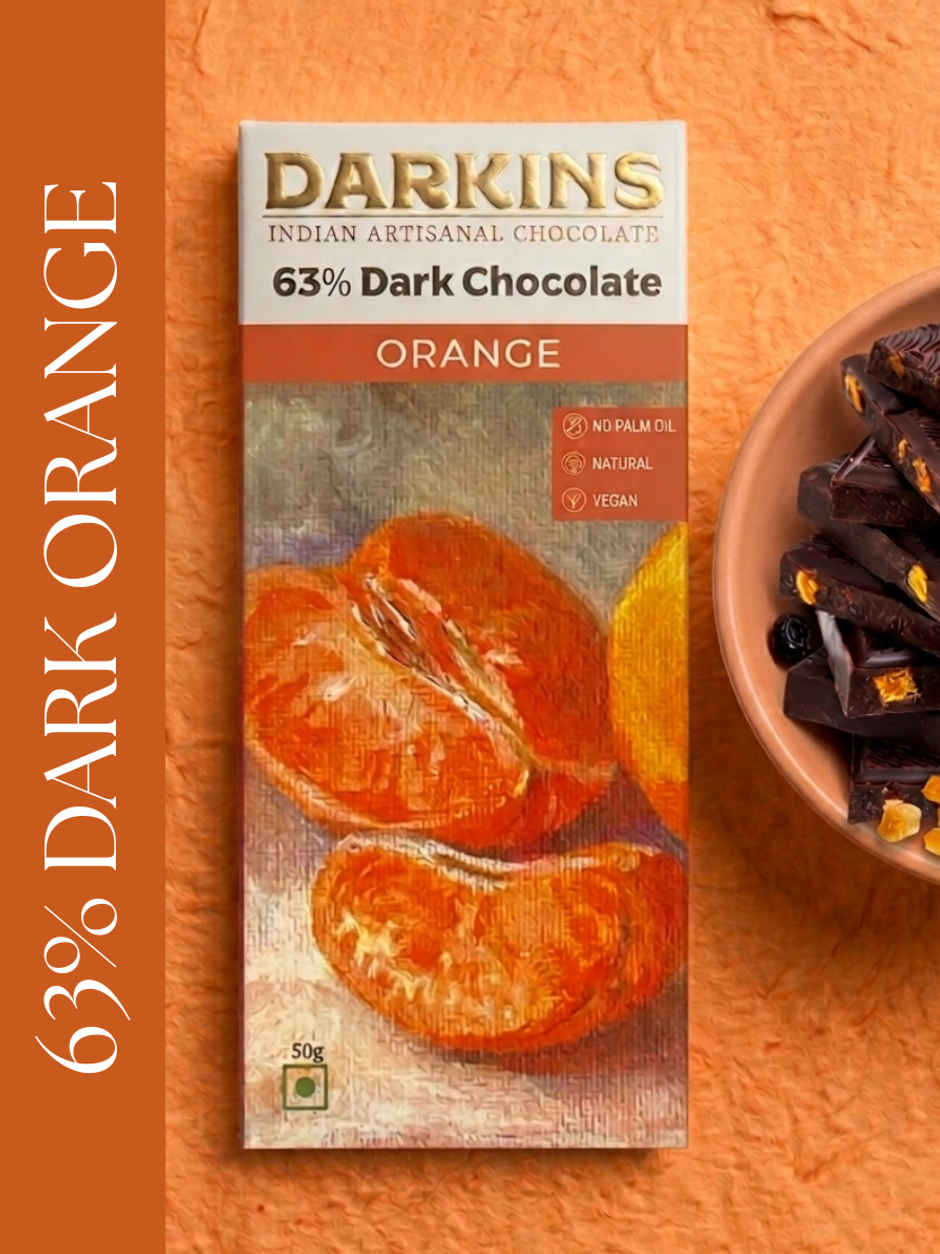 Darkins Indian Artisanal 63% Dark Orange Chocolate