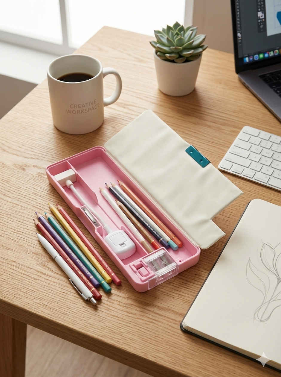 Chrome 1180 Magnetic Light Stationery Box | Creative & Durable