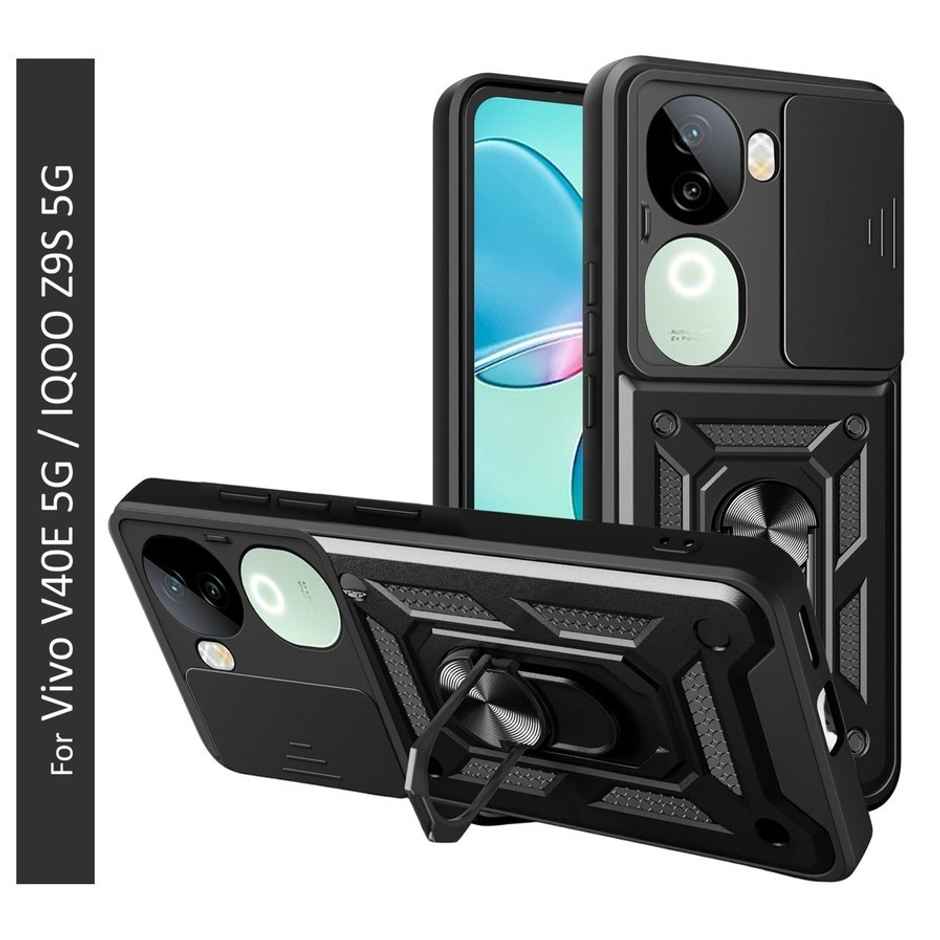 Kwine Case Vivo V40E 5G / Iqoo Z9S 5G Back Cover - Armor Case - Black