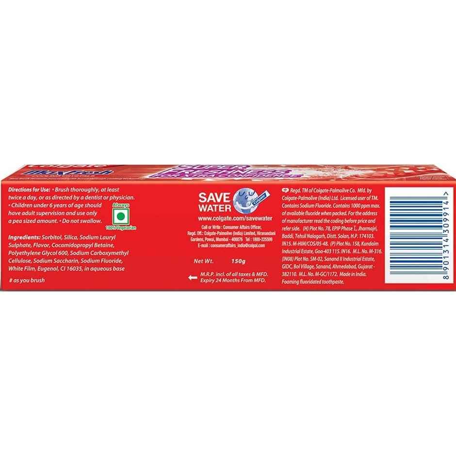 Colgate MaxFresh Toothpaste, Red Gel Paste with Menthol for Super Fresh Breath (Spicy Fresh) Combo