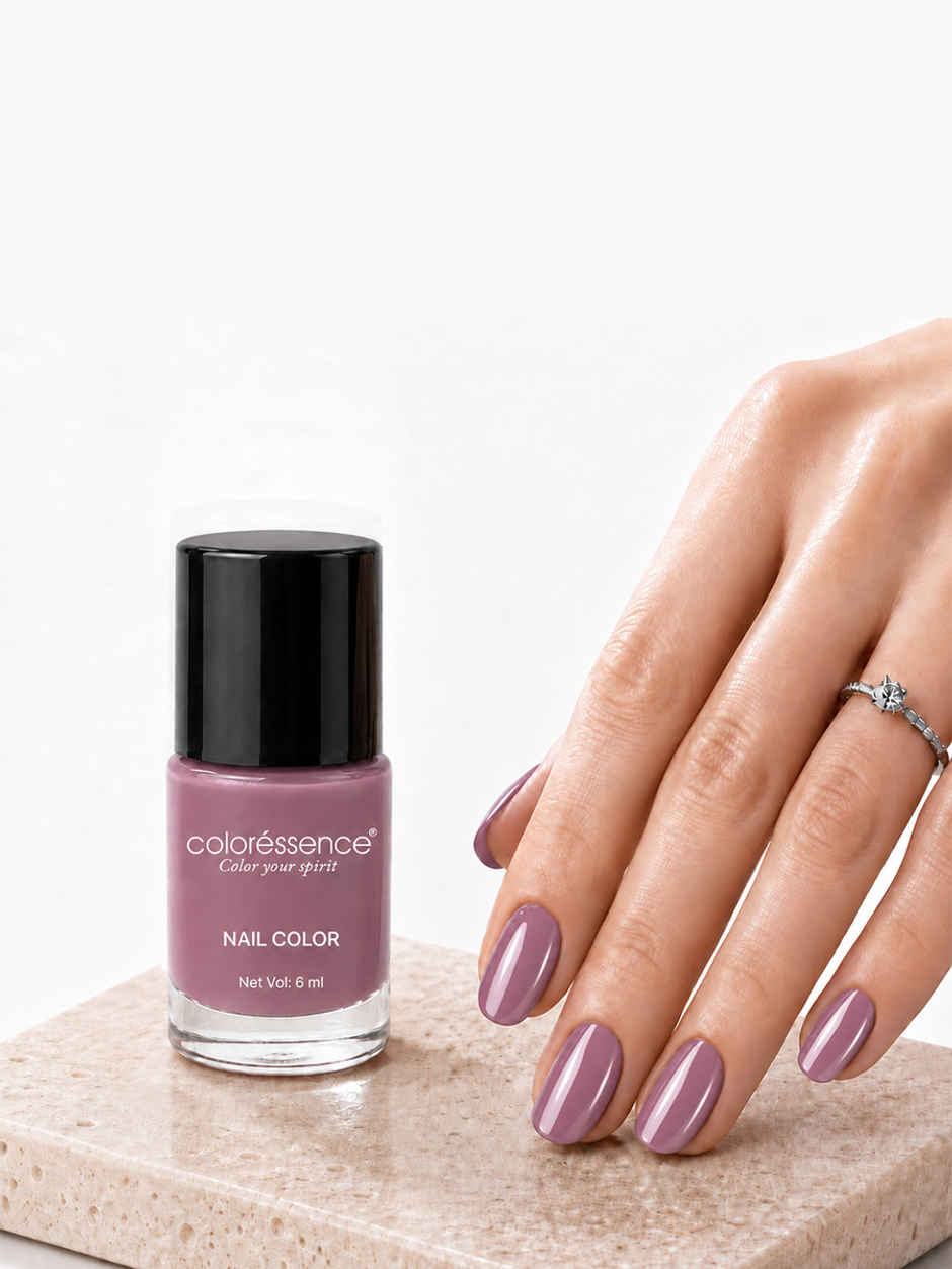 Coloressence Cute Coats Long Lasting Nail Paint, Chip Resistant, Quick Dry, 1 Swipe  | Nude Mauve