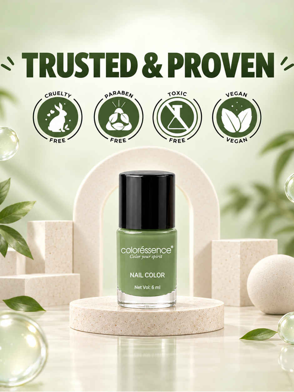 Coloressence Cute Coats Long Lasting Nail Paint, Chip Resistant, Quick Dry, 1 Swipe  | Nude Mauve