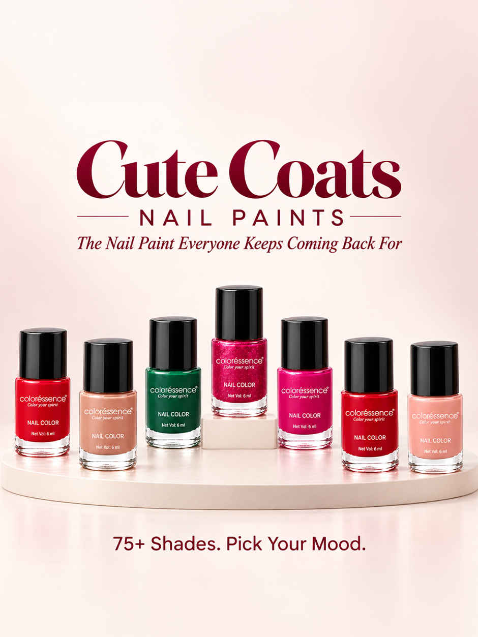Coloressence Cute Coats Long Lasting Nail Paint, Chip Resistant, Quick Dry, 1 Swipe  | Nude Mauve