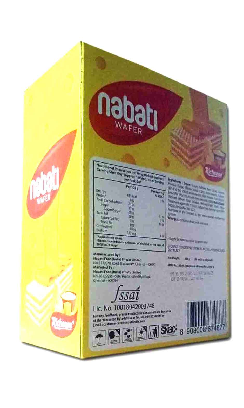 Nabati Cream Wafer Biscuits - Richeese