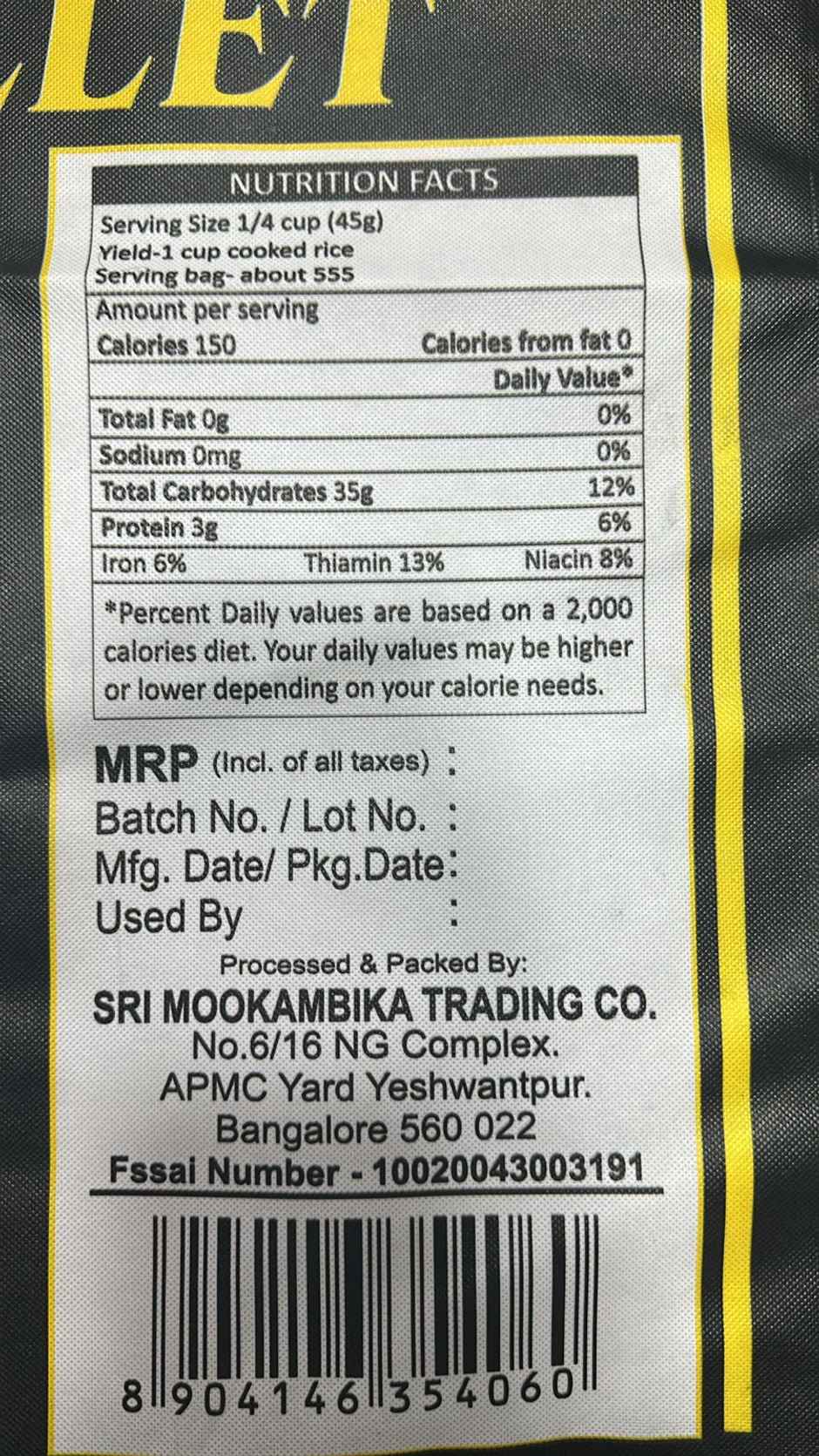 Royal Bullet Sona Masuri Steamed Rice