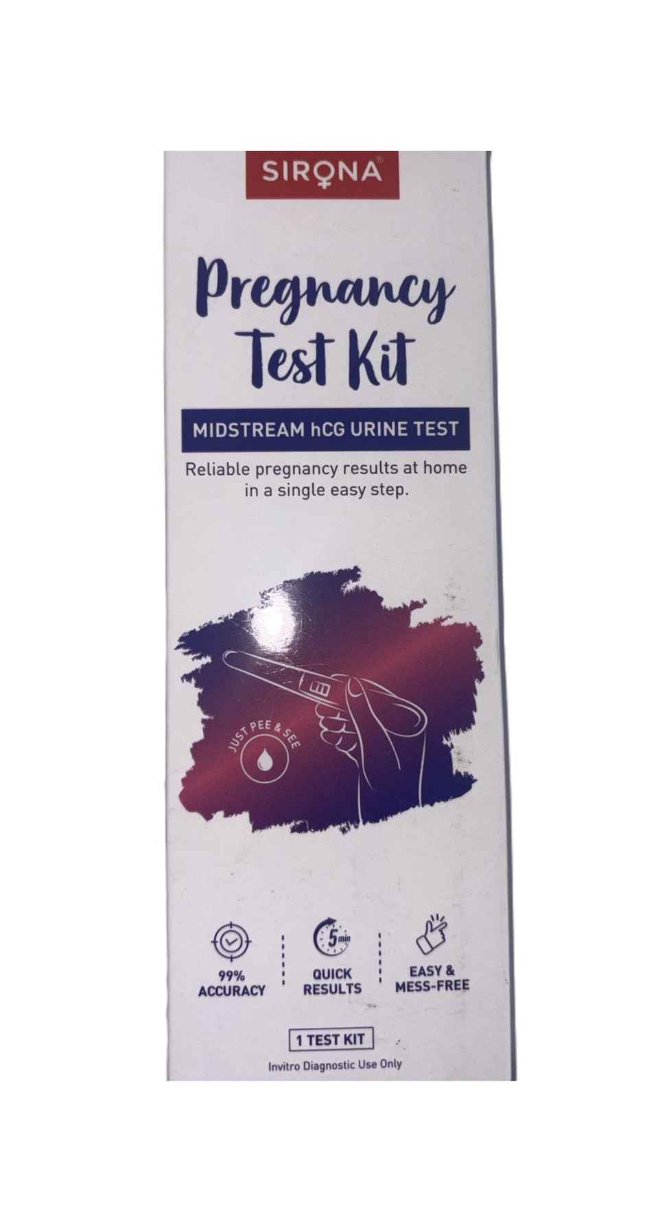 Sirona Midstream Hcg Urine Pregnancy Test Kit