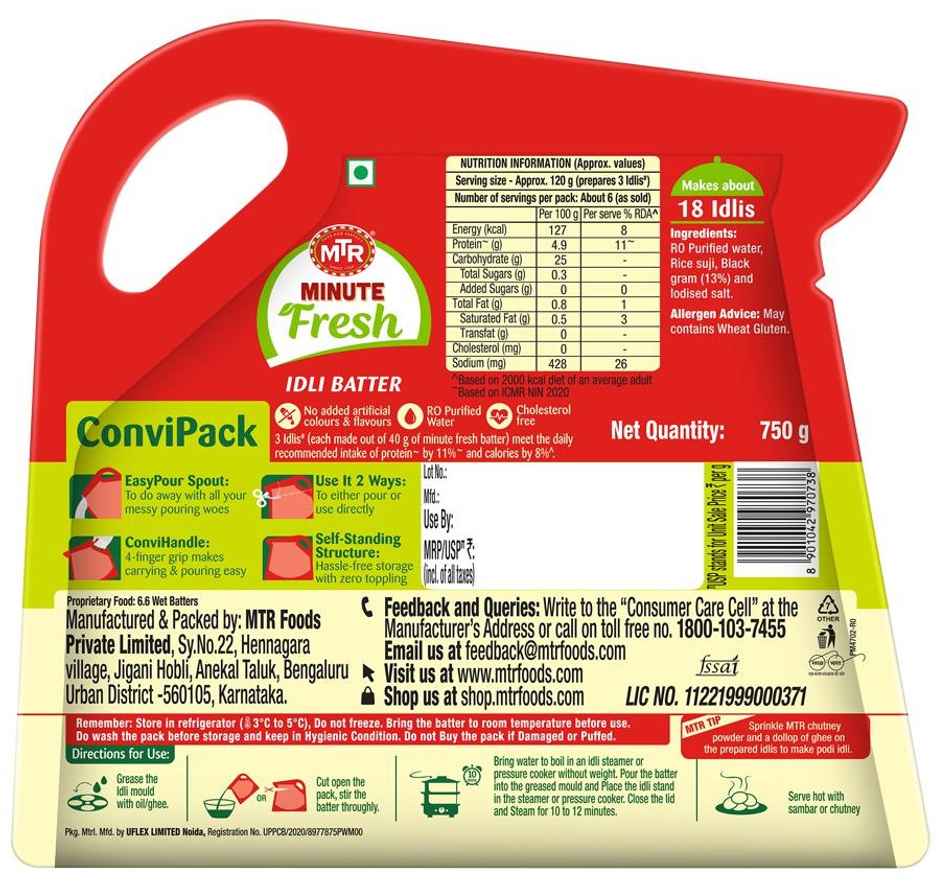 MTR Minute Fresh Idli Batter Combo