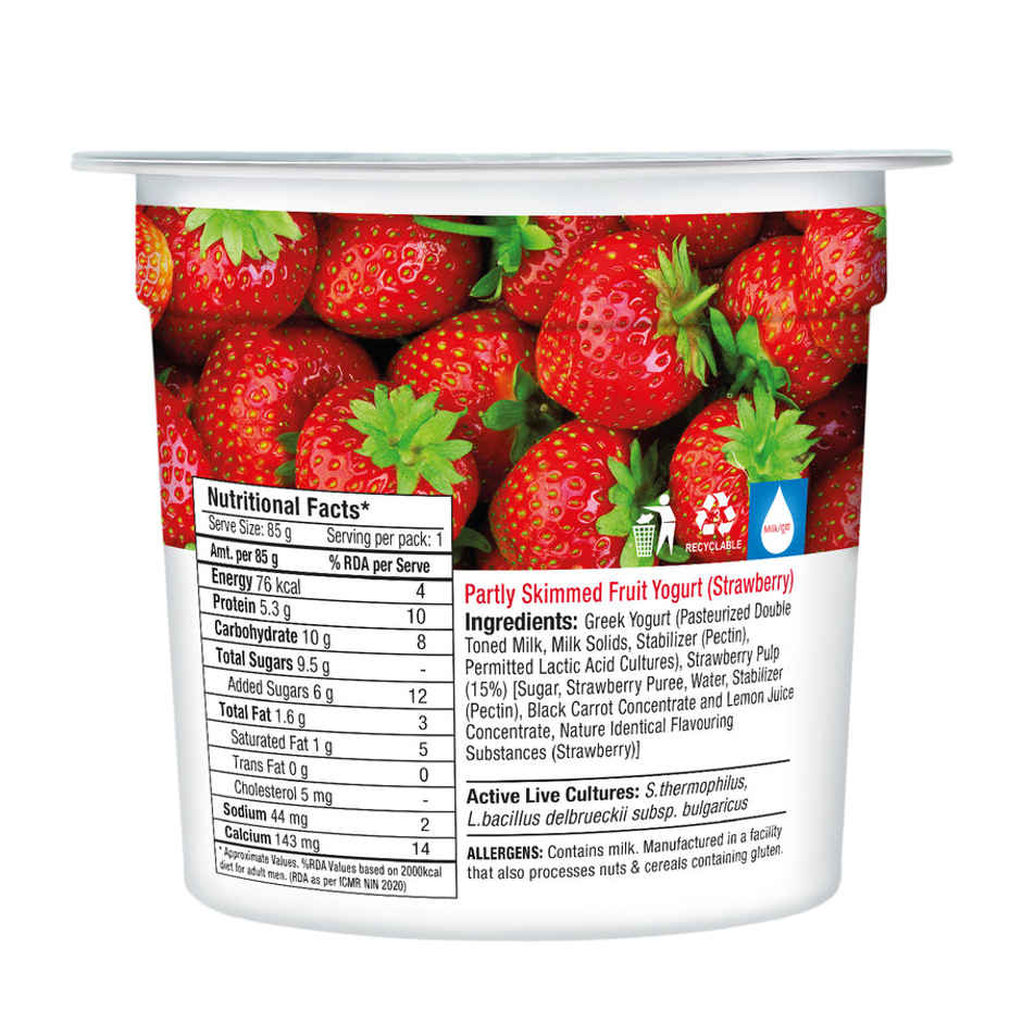 Epigamia Greek Yogurt- Strawberry Combo