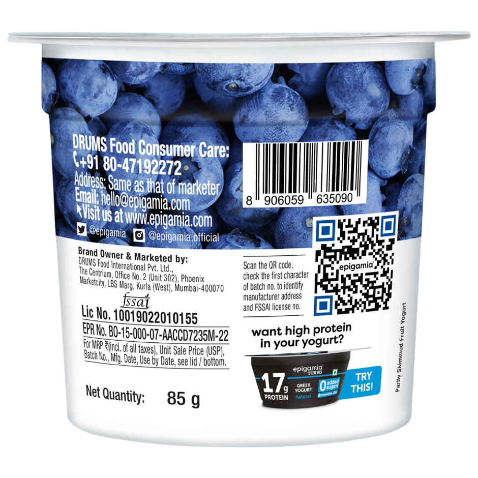Epigamia Greek Yogurt Blueberry Combo