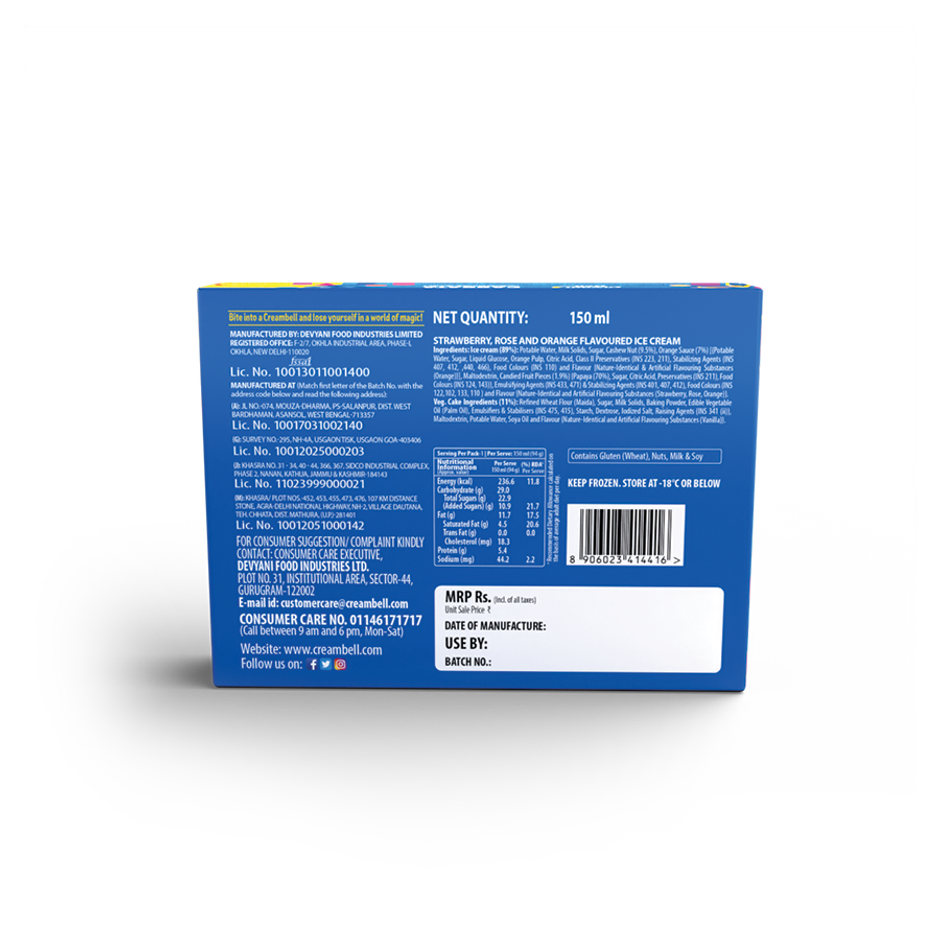 Cream Bell Cassata Chops Ice Cream