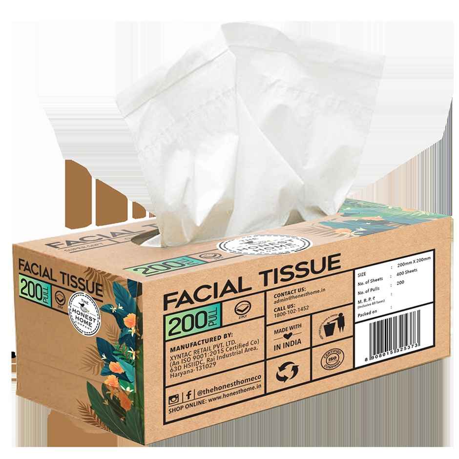 The Honest Home Company Facial Tissue Box | 200 Pulls