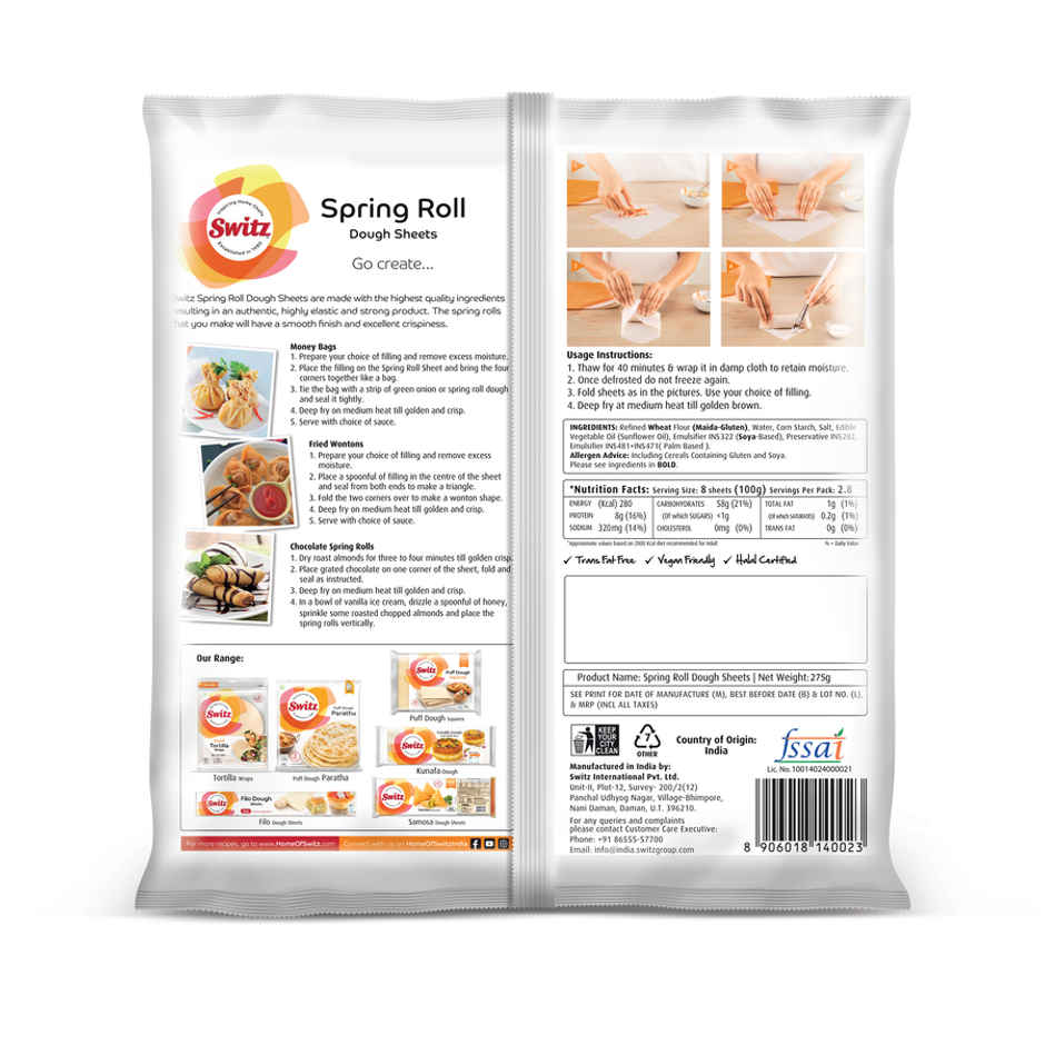 Switz Spring Roll Dough Sheets Combo