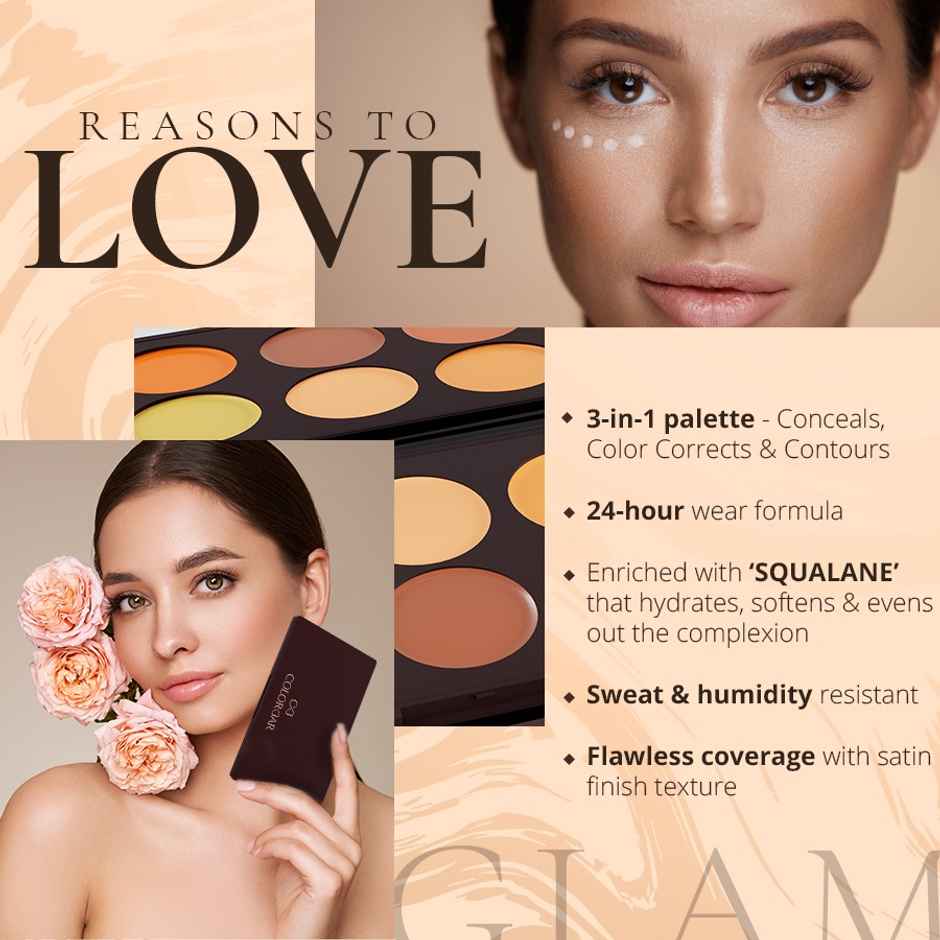 Colorbar 24Hrs Wear Concealer Palette - Light Medium