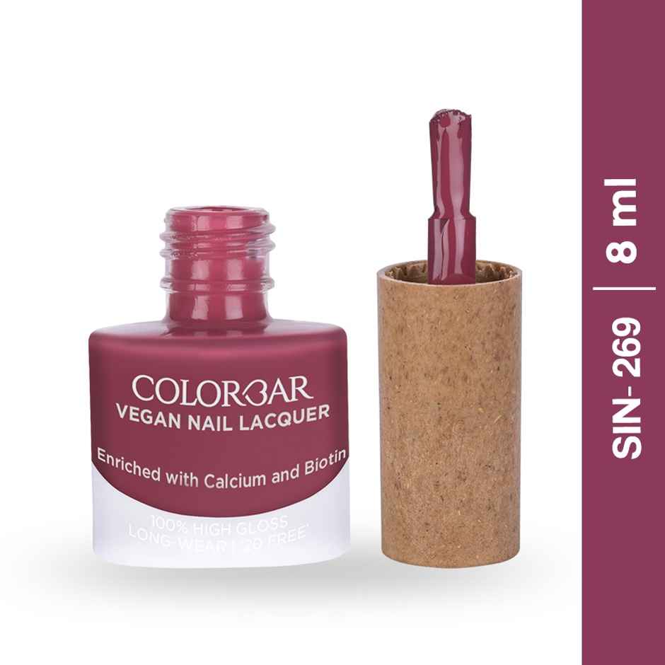 Colorbar Vegan Nail Lacquer- Sin | Long-Lasting Shine