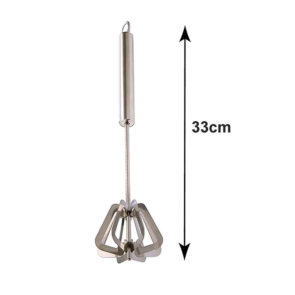 Petals Steel Manual Self Press Semi Auto Whisk-Rawai-Madhani-Hand Mixer-Blender Tool