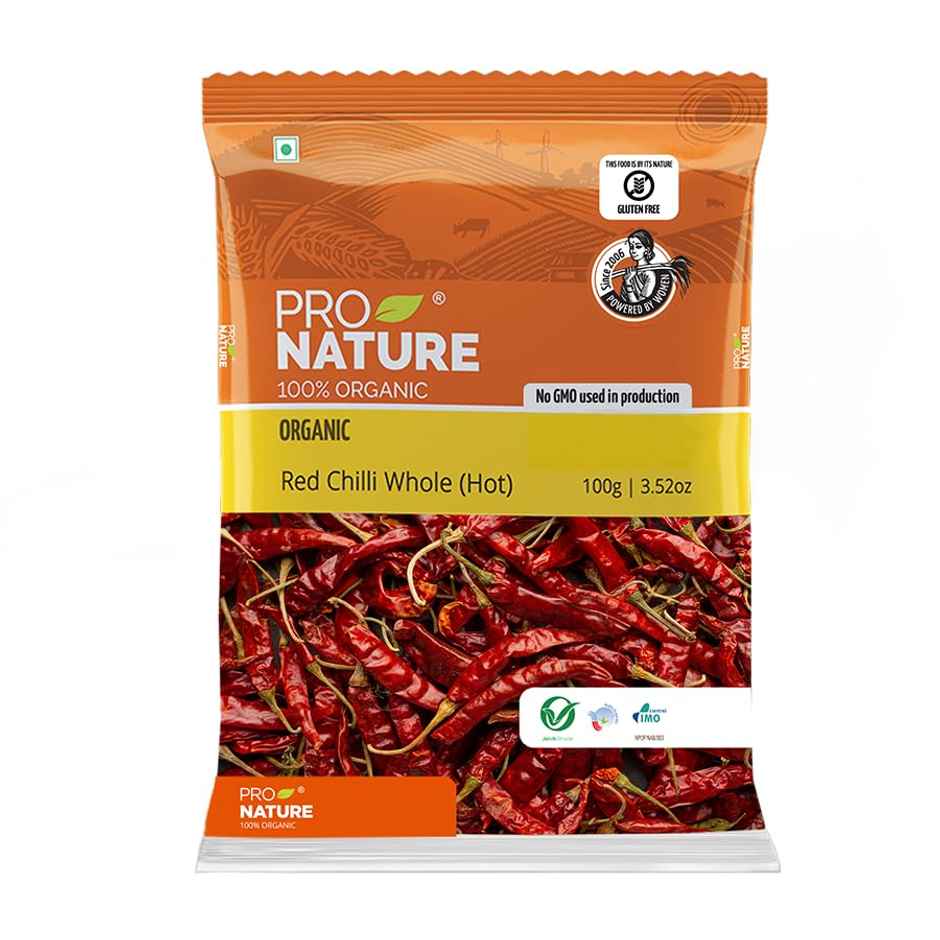 Pro Nature 100% Organic Red Chilli Whole
