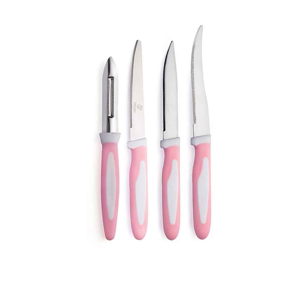 Petals 4 Pcs Knife Peeler Set - Paring | Utility | Tomato Knives and Peeler