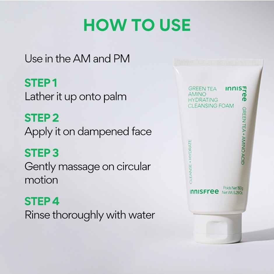 Innisfree Green Tea Hydrating Amino Acid Foam Cleanser