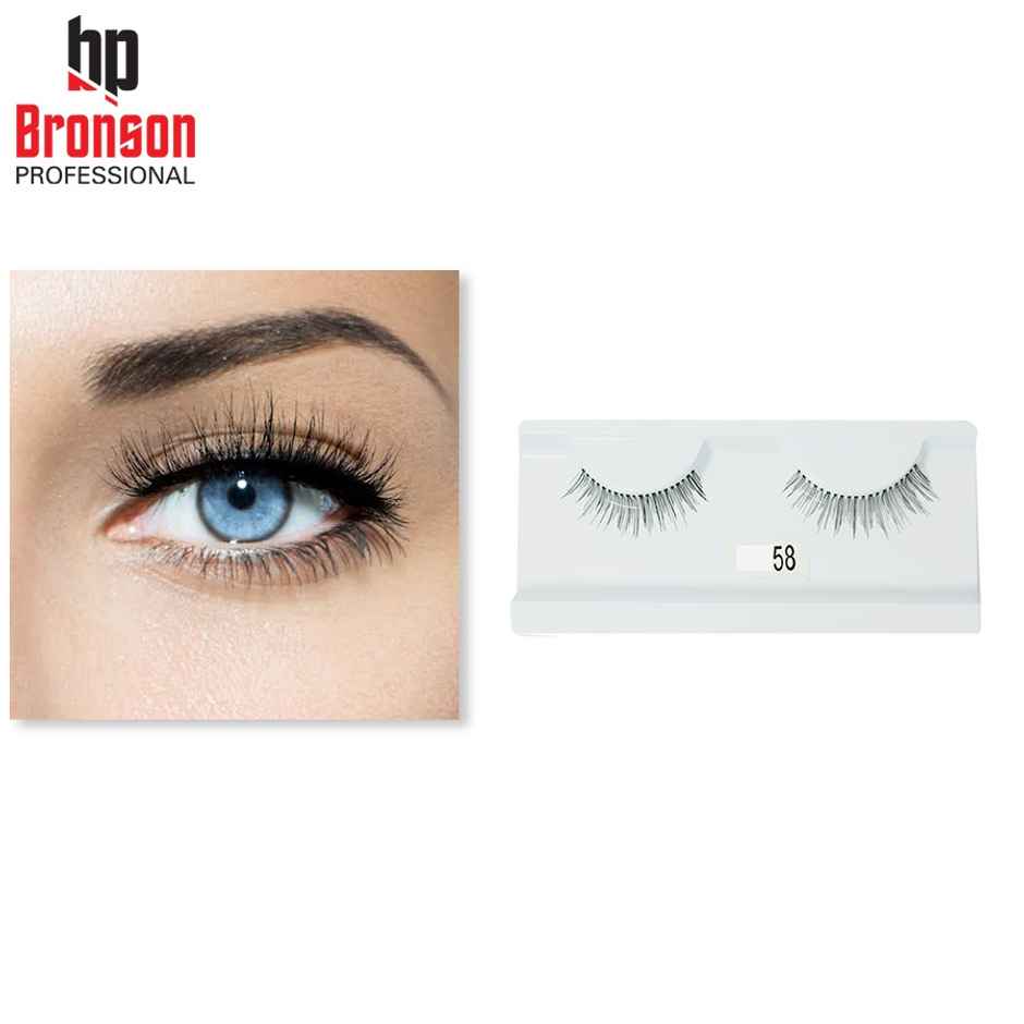 Bronson Professional Synthetic Hair and Lightweight Long Natural Look False Eyelashes - 58