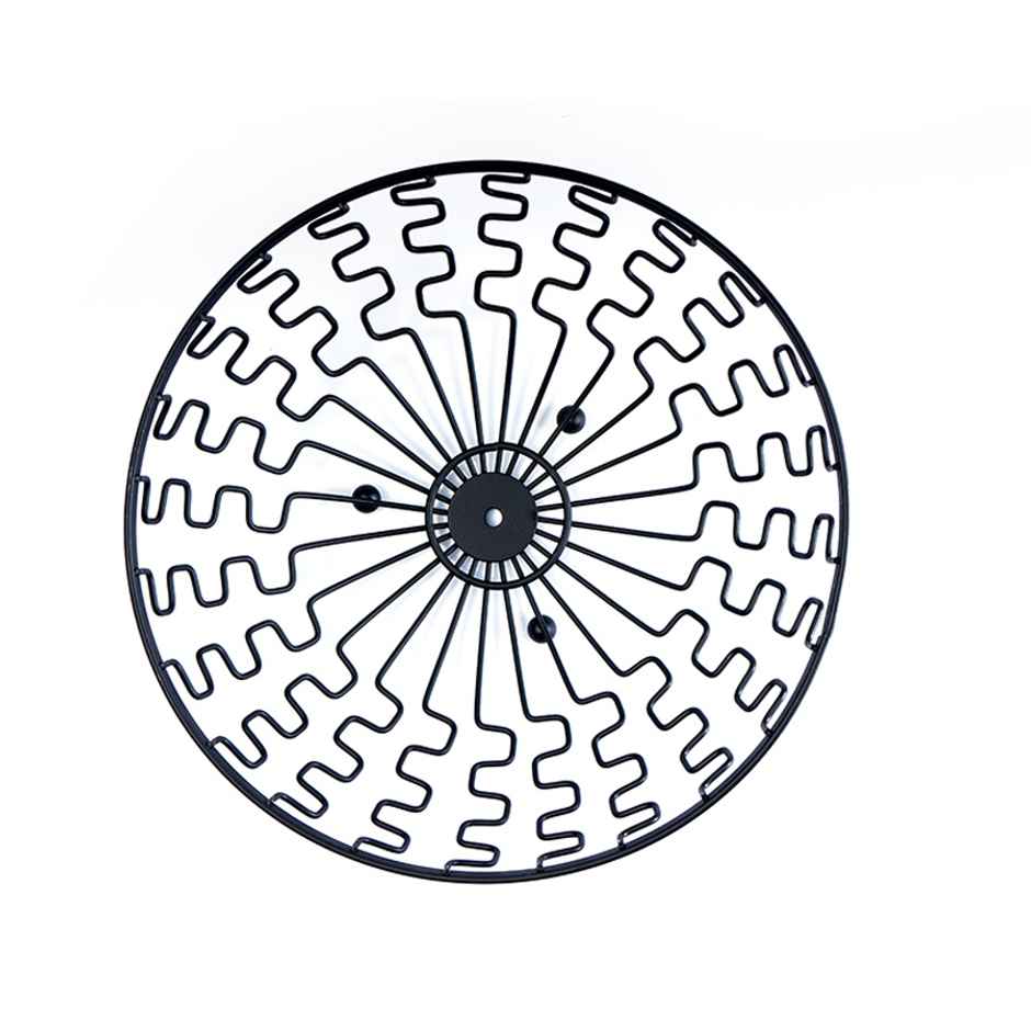 Petals Charcoal Wire Fruit Basket Stand | 27x27x12 Cm