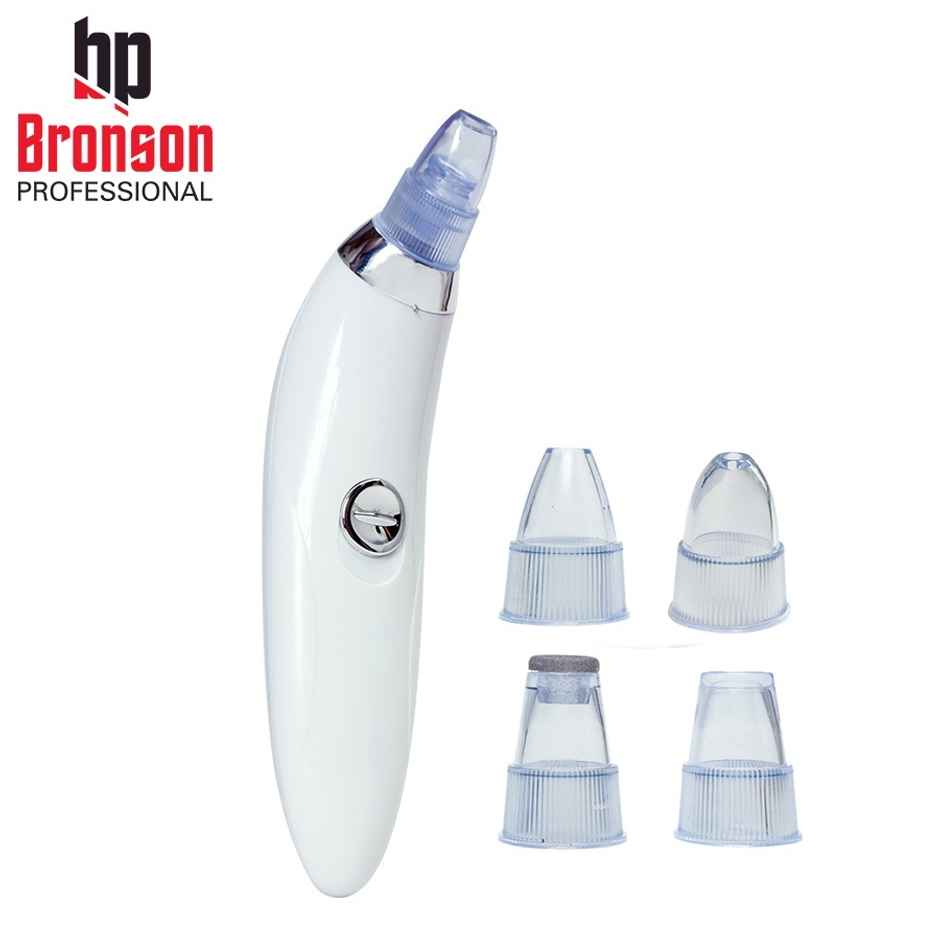 Bronson Professional Pore Cleanser Blackhead Dermasuction Remover Battery Operated With Nozzles