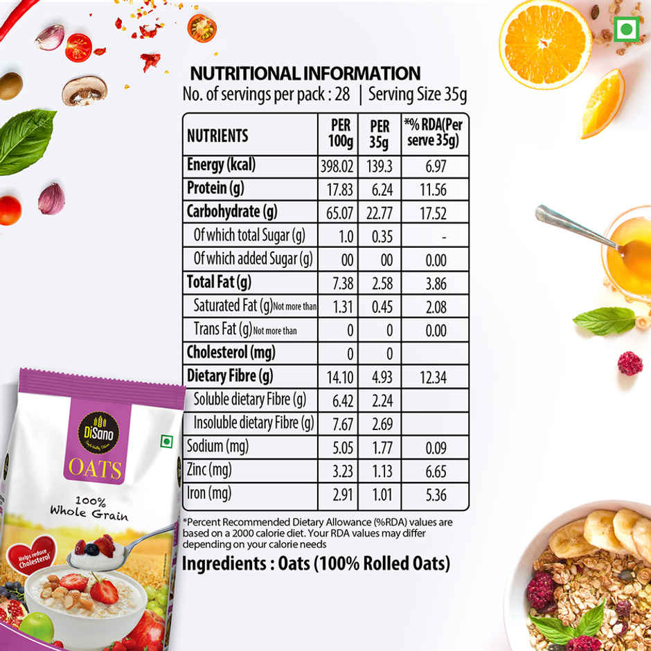 Disano Rolled Oats Pure Whole Grain