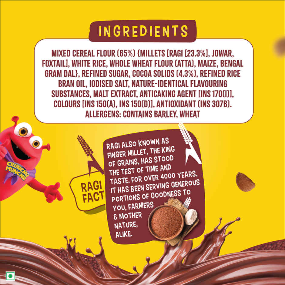 Tata Soulfull Ragi Bites No Maida Choco, Yummy Chocolatey, 7 Grains, Breakfast Cereals