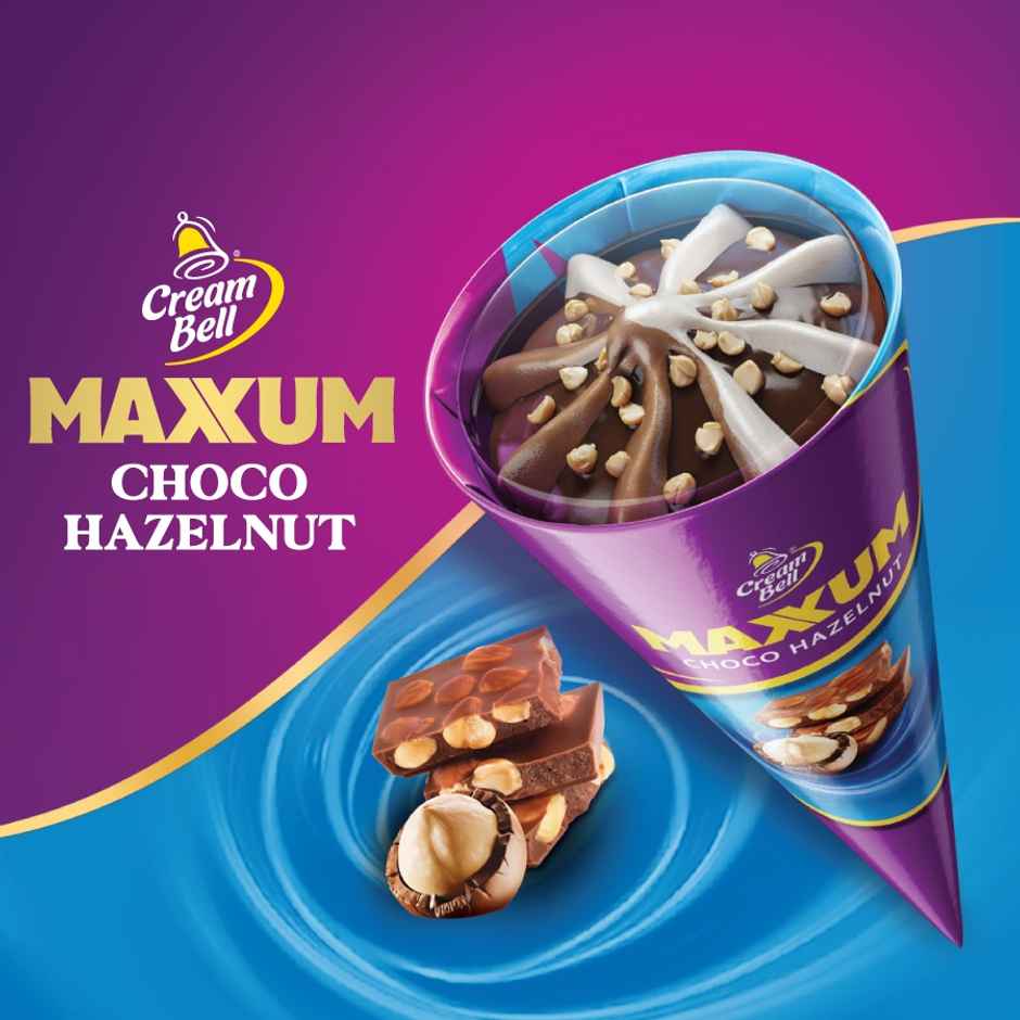 Cream Bell Maxxum Choco Hazelnut Cone | Nutty & Creamy