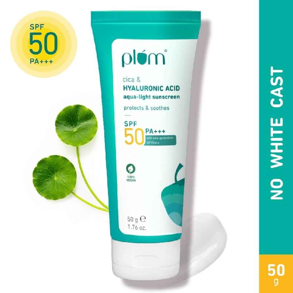 Plum Cica & Hyaluronic Acid Aqua-Light Sunscreen SPF 50 PA+++